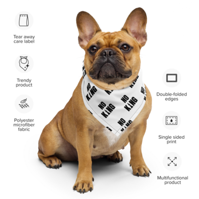 No king bandana/ political attire/ match with your pet all-over print bandana