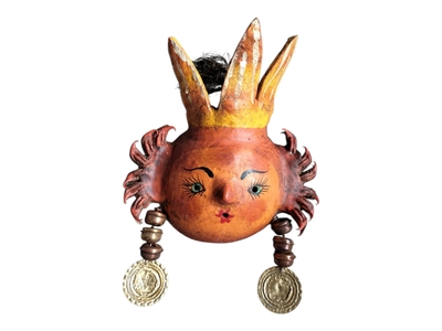 Coconut mask. Collectibles. Home decoration. Wall decoration. Interior decoration. Mexican mask. Mexican craft. Mexican Folk Art.