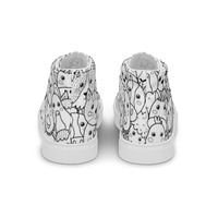 Animal friends Womens high top canvas shoes - Thumbnail 1