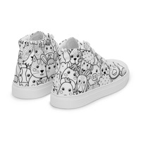 Animal friends Womens high top canvas shoes - Thumbnail 7