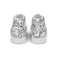 Space friends Womens high top canvas shoes - Thumbnail 1