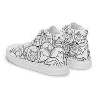 Space friends Womens high top canvas shoes - Thumbnail 2