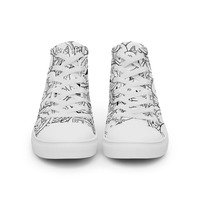 Space friends Womens high top canvas shoes - Thumbnail 4
