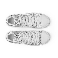 Space friends Womens high top canvas shoes - Thumbnail 5