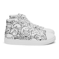 Space friends Womens high top canvas shoes - Thumbnail 6