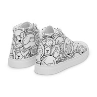 Space friends Womens high top canvas shoes - Thumbnail 7