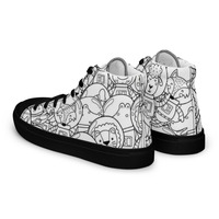 Space friends Mens high top canvas shoes - Thumbnail 2