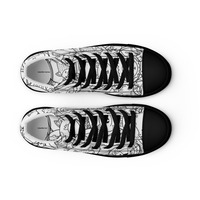 Space friends Mens high top canvas shoes - Thumbnail 5