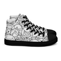 Space friends Mens high top canvas shoes - Thumbnail 6