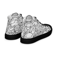 Space friends Mens high top canvas shoes - Thumbnail 7