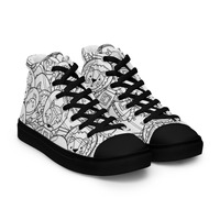 Space friends Mens high top canvas shoes - Thumbnail 8