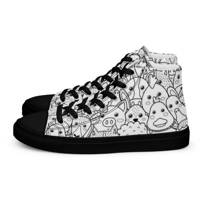 Animal friends s high top canvas shoes