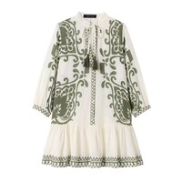 Fashion Print Resort Mini Dress - Thumbnail 2