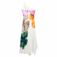 Fashionable slim simple and elegant printed suspender skirt - Thumbnail 2