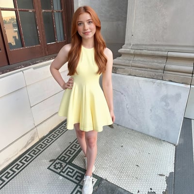 Fashionable halterneck short dress