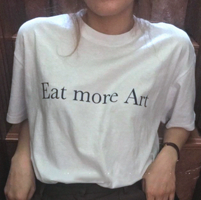 Free Shipping-EAT MORE ART TEE