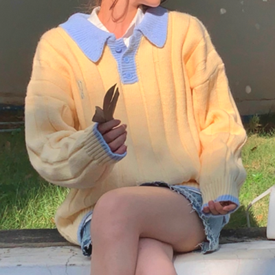 Lemon crush polo sweatshirt 