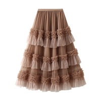 Chic Mesh Cake Tullet Skirt - Thumbnail 1