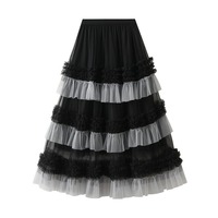 Chic Mesh Cake Tullet Skirt - Thumbnail 2