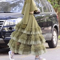 Chic Mesh Cake Tullet Skirt - Thumbnail 8