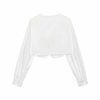 Fashionable and simple short curved hem shirt - Thumbnail 1