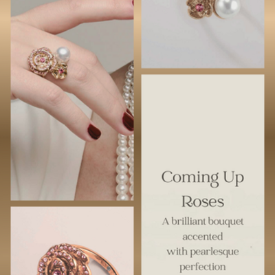 Rose garden pearly ring - final sale - Thumbnail 3