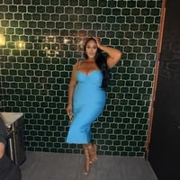 Chain Bandage Midi Dress - Thumbnail 2
