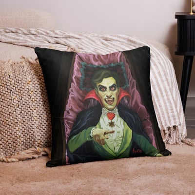 Bobby the autistic dracula 22"x22" pillow #1