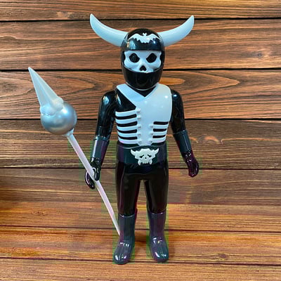 Skeleton helmet guy sofubi vinyl figure