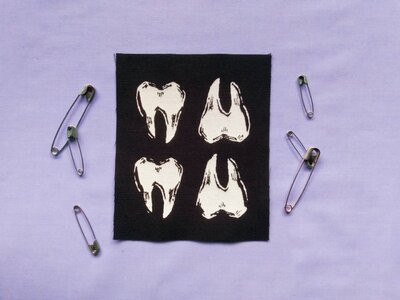 Assorted Teeth Horror Punk Sew-on Patches