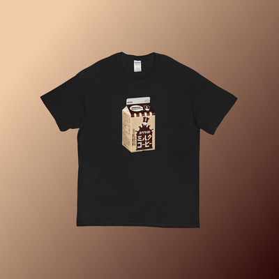 Japanese chocolate milk t shirt black