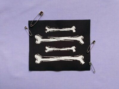 Bones Goth Punk Sew-on Patch Sets