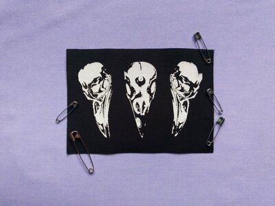 Crow Skulls Goth Horror Sew-on Patches