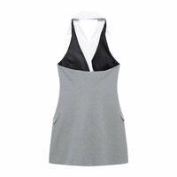 Temperament and fashion backless stitching halter neck dress - Thumbnail 1