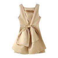 Satin backless bow dress - Thumbnail 2