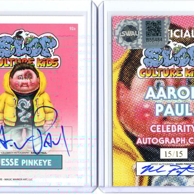 Slop culture kids aaron paul - celebrity auto card