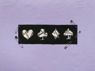 Frankenstein-style Playing Cards Symbols Goth Punk Sew-on Patch Sets