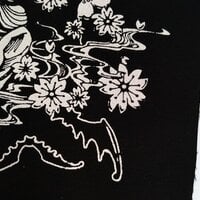 Hannya Mask & Black Cat with Bats and Sakura Japanese Goth Sew-on Patches - Thumbnail 3