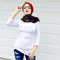 Birth Mother Means Beautiful Long-sleeve T-Shirt - Thumbnail 4