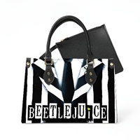 Leather "BeetleJuice BeetleJuice BeetleJuice" Bag | Long Strap and Inner Bag | Free Ship - Thumbnail 1