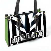 Leather "BeetleJuice BeetleJuice BeetleJuice" Bag | Long Strap and Inner Bag | Free Ship - Thumbnail 2