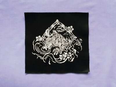 Turtle with Waves & Frame Japanese Sew-on Patches