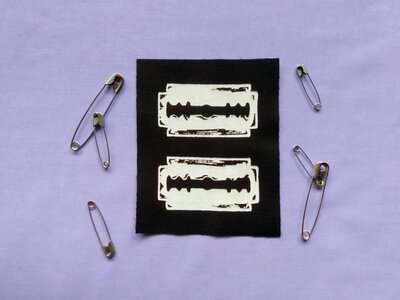 Razor Blades Goth Punk Sew-on Patch Sets