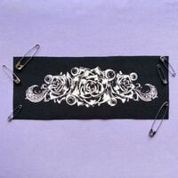 Roses & Eye Balls Goth Punk Sew-on Patches - Thumbnail 1