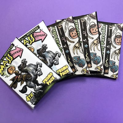 Mass appeal (set 4) 5-pack promo trading cards by art of luis diaz