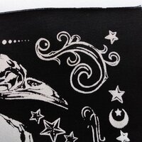 Skull with Moth Wings & Crow Skulls Goth Punk Sew-on Patches - Thumbnail 2