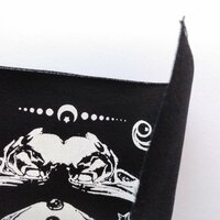 Skull with Moth Wings & Crow Skulls Goth Punk Sew-on Patches - Thumbnail 3