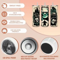 Frankenstein's Monster Universal Monsters Gothic Castle, Nostalgia, 20oz Tumbler - Free Delivery  - Thumbnail 1