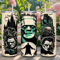 Frankenstein's Monster Universal Monsters Gothic Castle, Nostalgia, 20oz Tumbler - Free Delivery  - Thumbnail 3