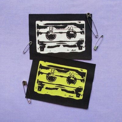 Cassette tapes punk sew-on patches